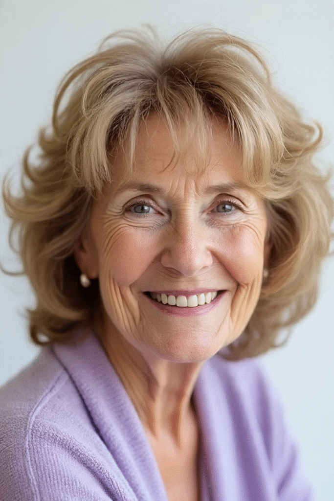 25 Meilleures Coiffures Mi-Longues pour Femmes de Plus de 60 Ans