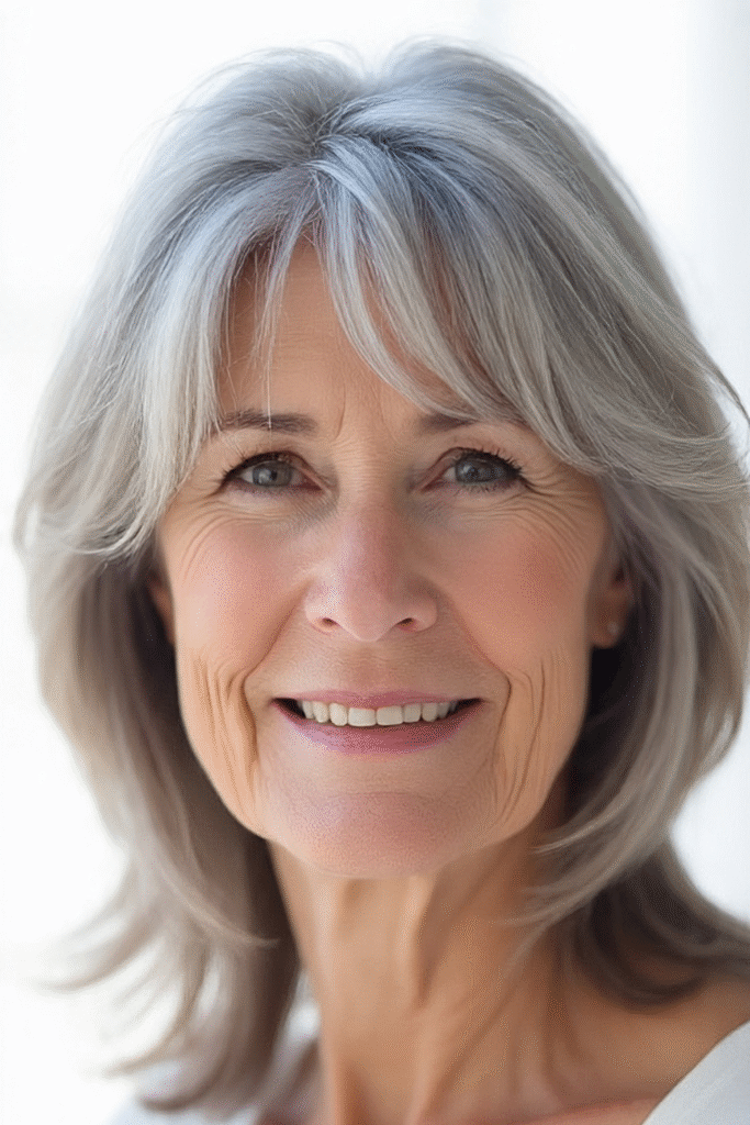 22 meilleures coiffures avec frange pour femmes de plus de 60 ans